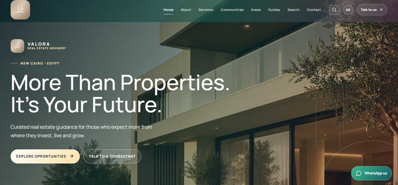 A refined digital identity for a new real estate voice.